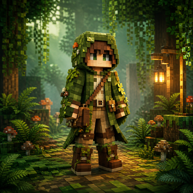 Forest Ranger: voxel character preview